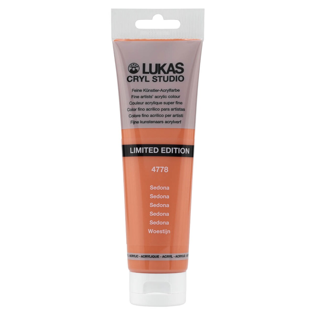 Lukas CRYL Studio Artist Acrylic Paint, Sedona, 125 ml Tube - High Pigment Acrylic Paints for Canvas Painting, Large Scale Works - Medium-Viscosity, Water-Mixable, Fast Drying